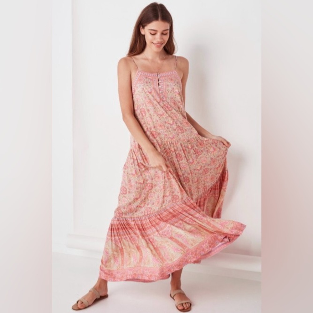 Spell Poinciana Strappy Maxi Cotton Candy